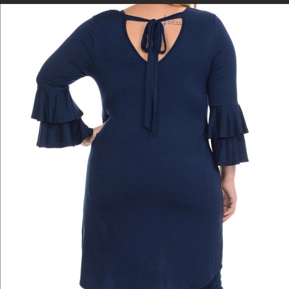 Bellino Blue Plus High Low Tunic - Picture 7 of 8